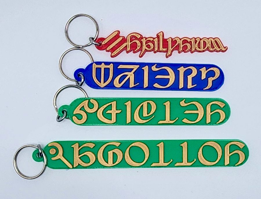 3D Printed Final Fantasy XIV Custom Named Keychain product image (2)