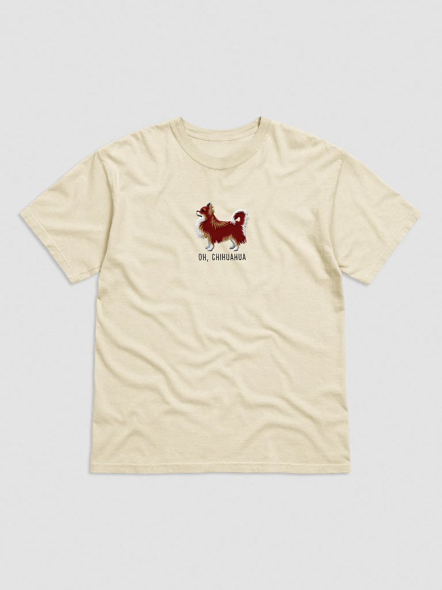 Oh, Chihuahua T-Shirt(Embroidered) of a Longhaired Chihuahua(Red Tricolor) product image (33)