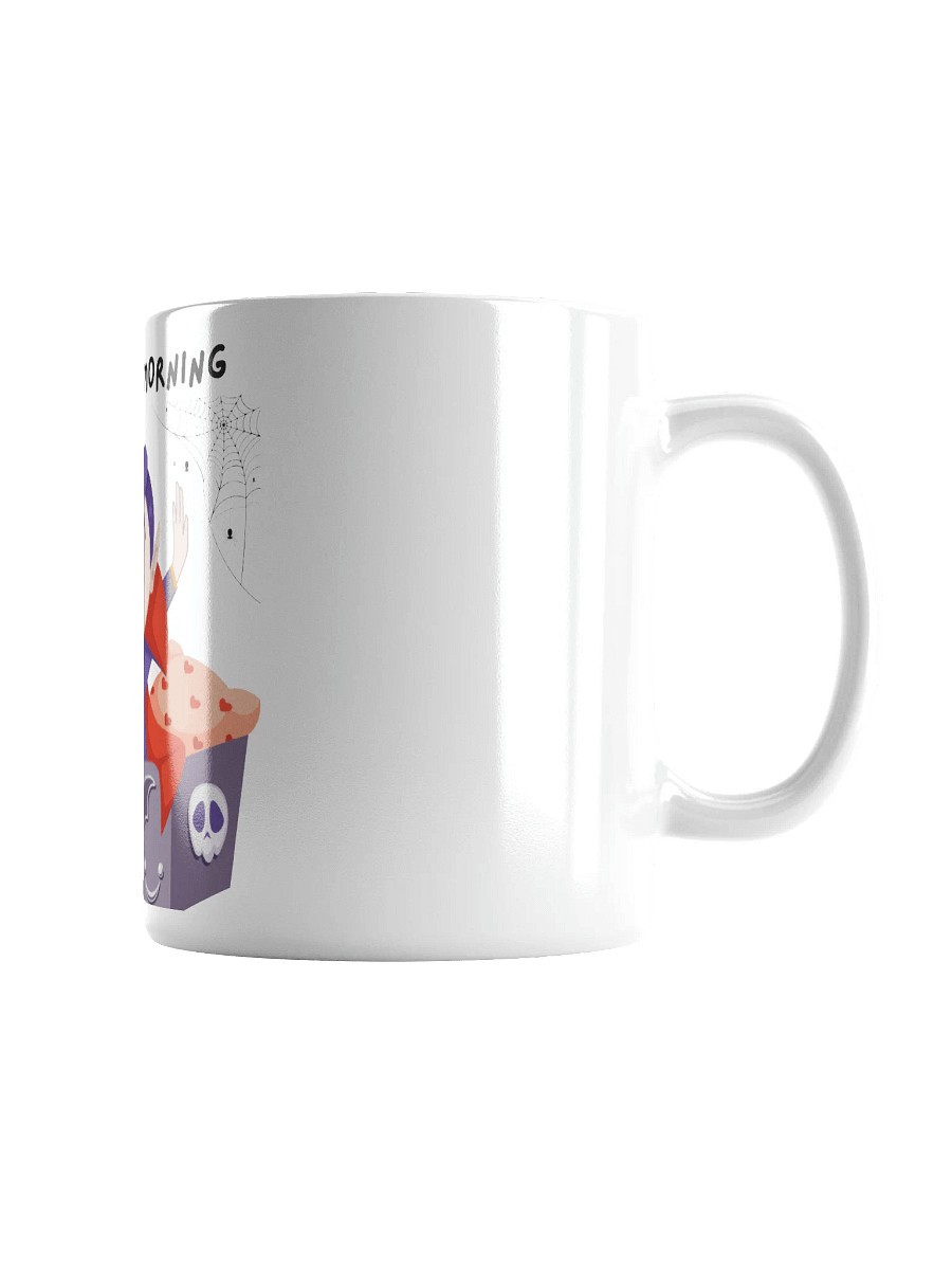 Yawning Vampire White Glossy Mug product image (2)