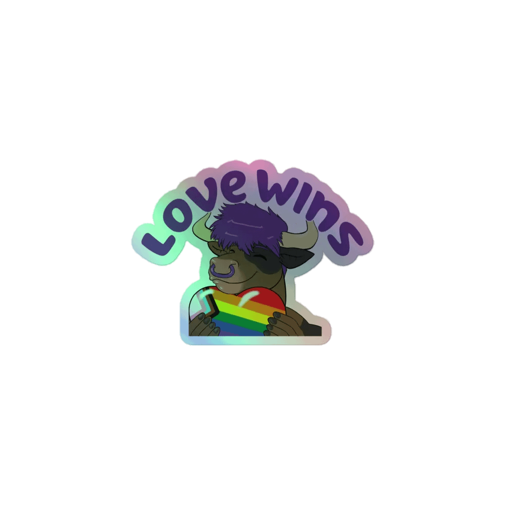 Love Wins Holographic Sticker product image (1)
