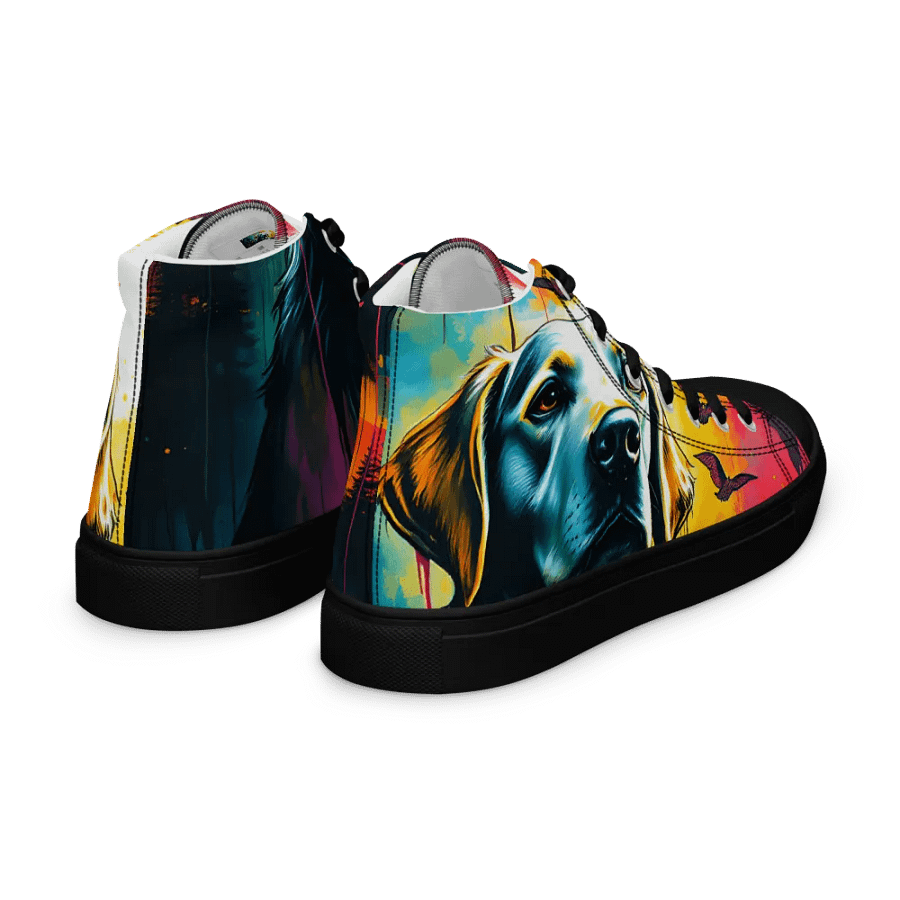 sweet karma bean, celestial canine canvas men's hightops product image (7)