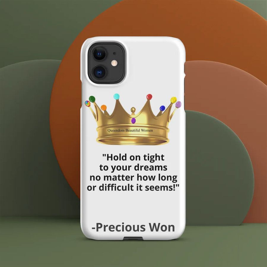 Queendom Beautiful Women iPhone® Snap Case (White/Ammolite Crown) product image (5)