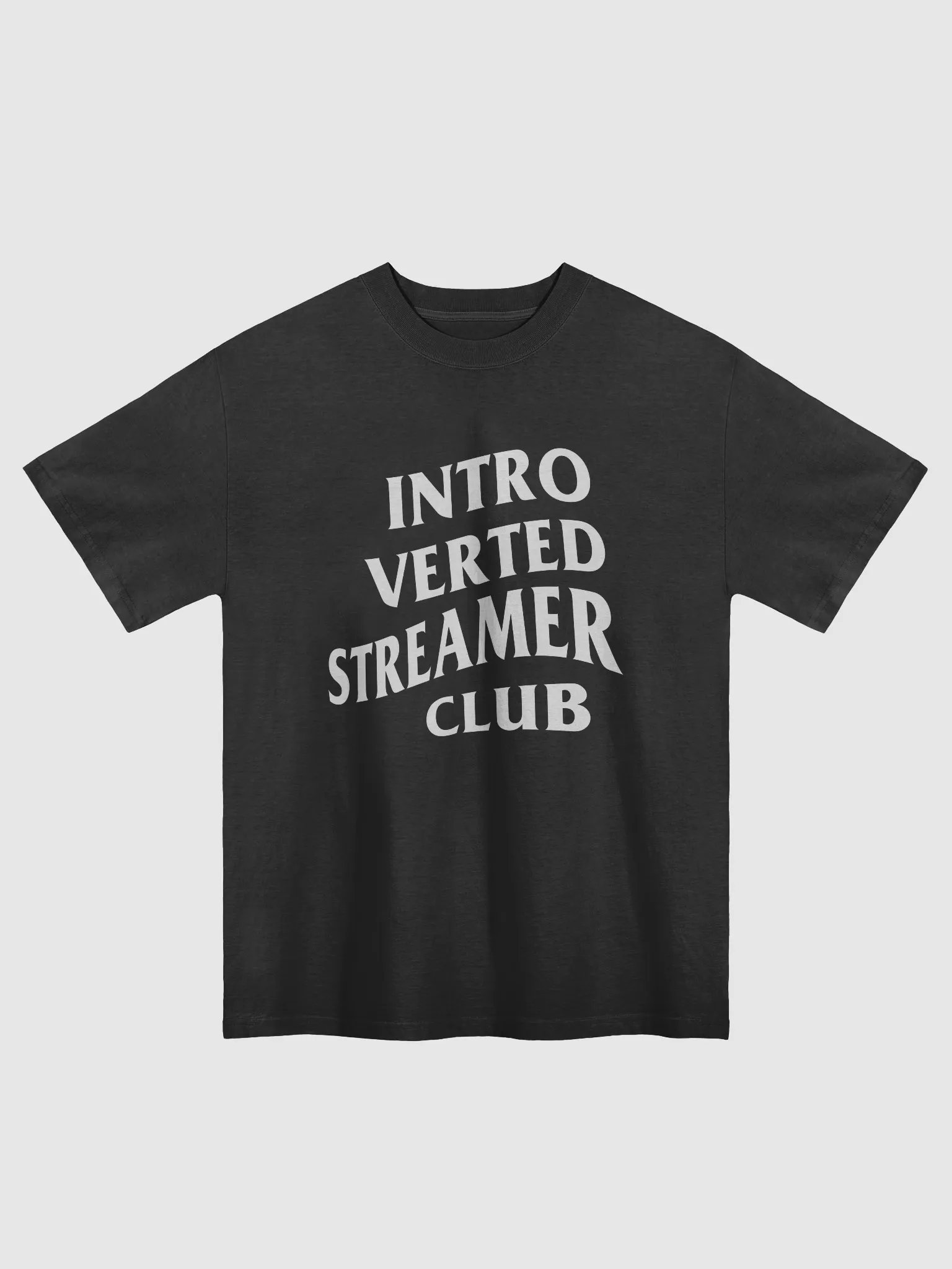 Introverted Streamer Club "B&W" Oversized Tee product image (1)