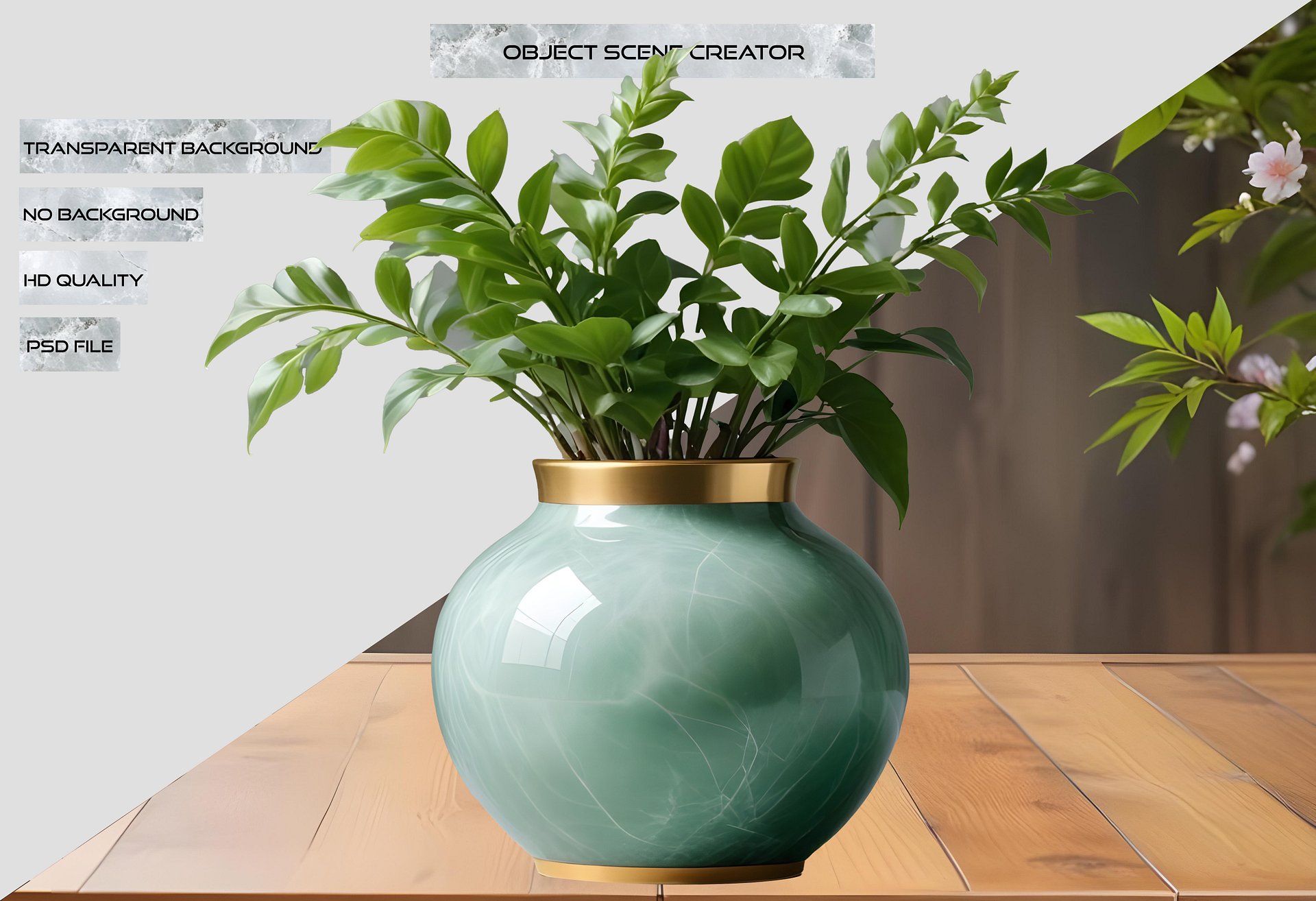 Jade Signature – Polished Jade Vase PNG product image (2)
