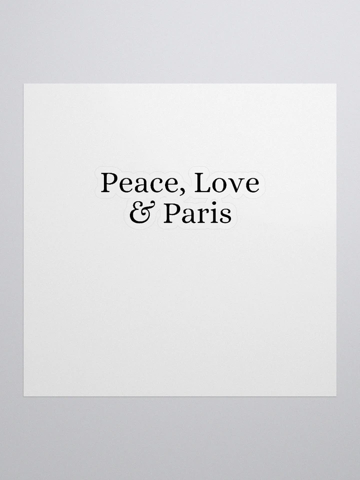 Peace, Love and Paris Custom Cut Vinyl Stickers product image (1)