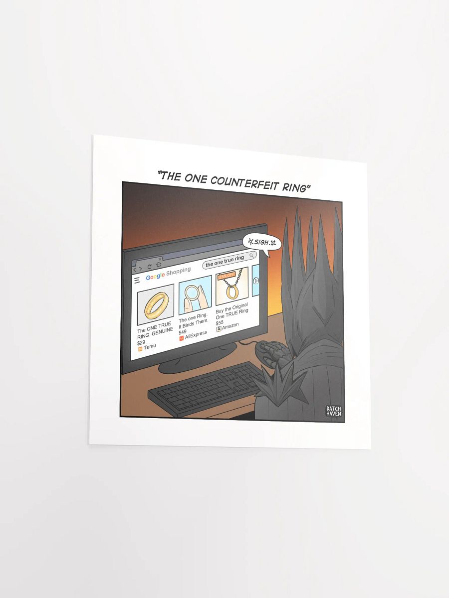 "The one counterfeit ring" poster (10″×10″) product image (3)