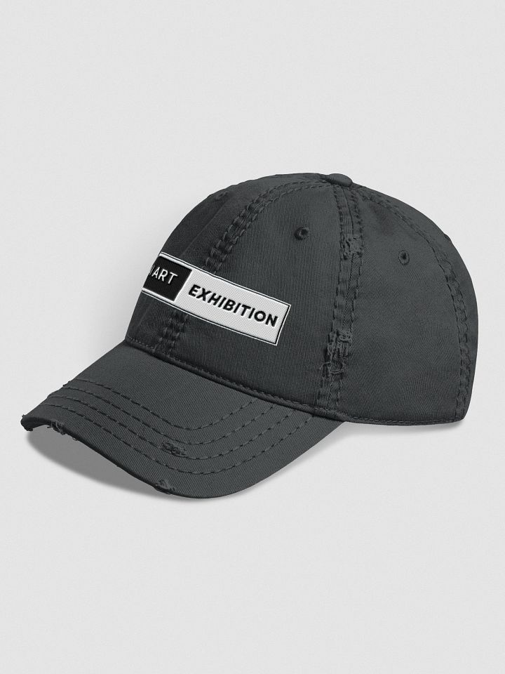 Black "AI Art Exhibition" logo Distressed Hat product image (2)