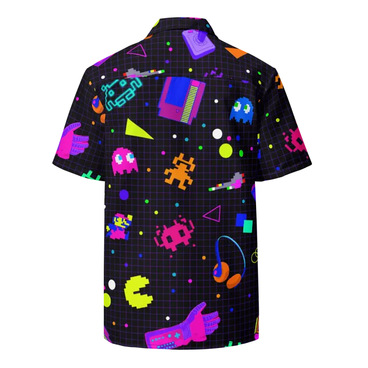 8-Bit Memories Short Sleeve Hawaiian Button up product image (2)