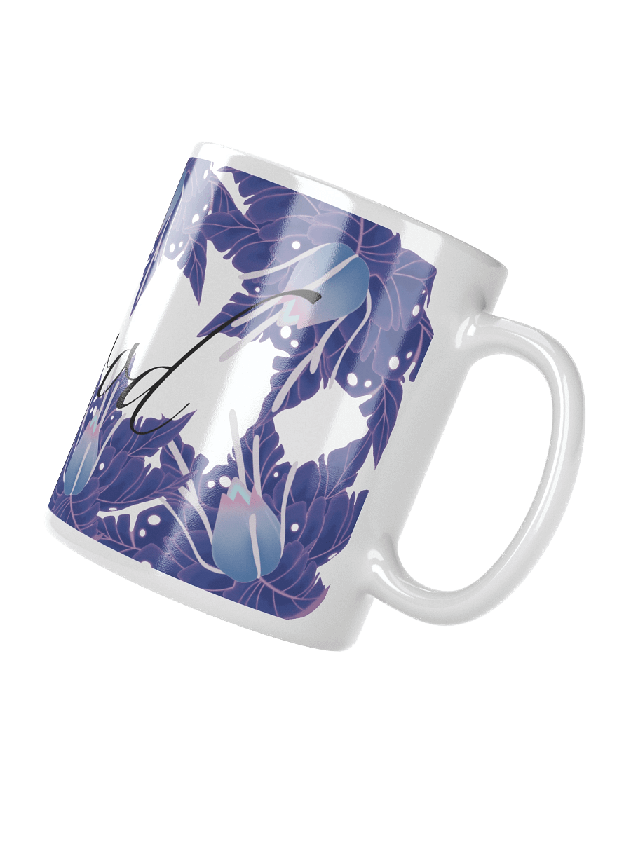 Floral Border White Glossy Mug product image (8)