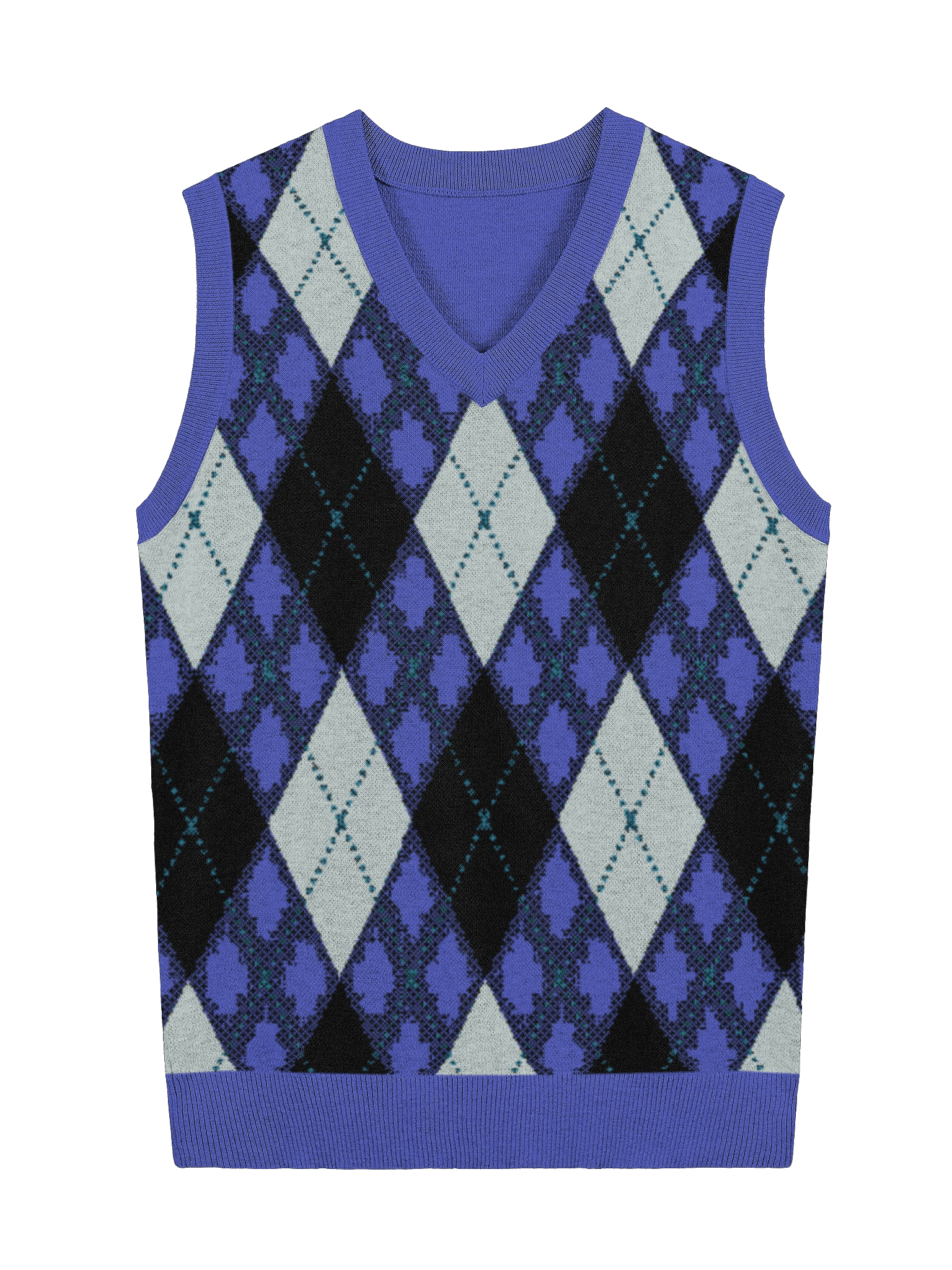 Purple Argyle Sweater Vest product image (1)