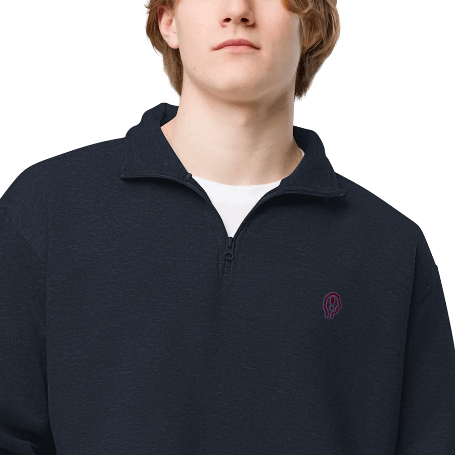 EXCLAIMING MENTALLY (grape design 2) embroidered quarter zip product image (15)