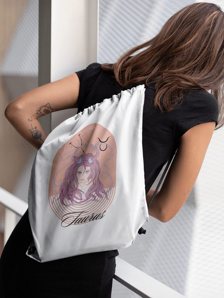 Reach for the Stars: Adorable Horoscope Drawstring Bag - Taurus product image (1)