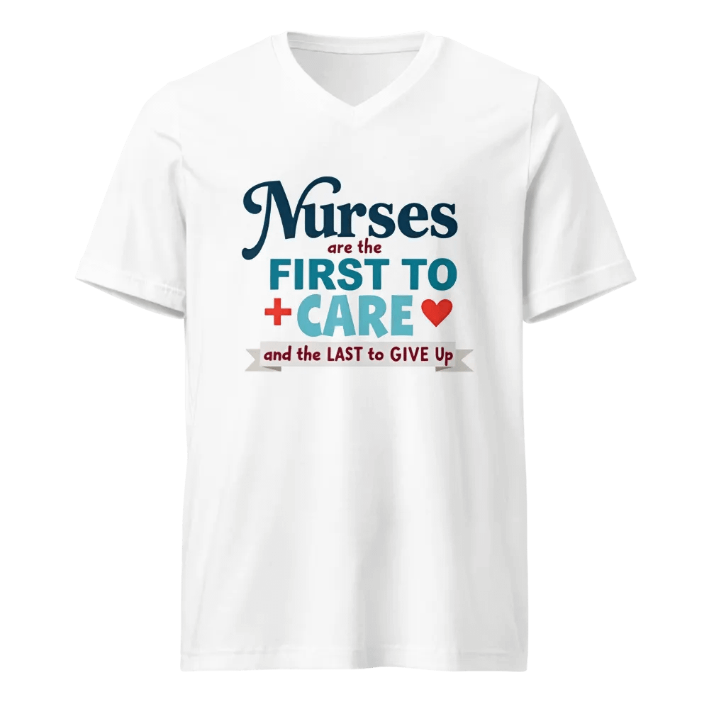 First to Care, Last to Give Up V-Neck Tee product image (1)