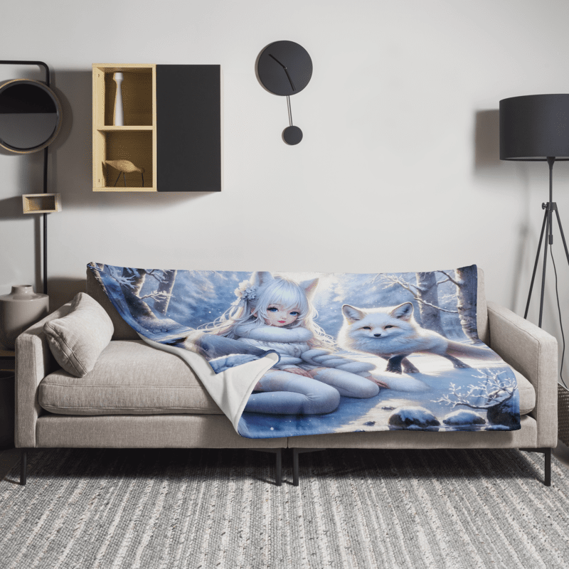 Winter Fox Throw Blanket product image (3)