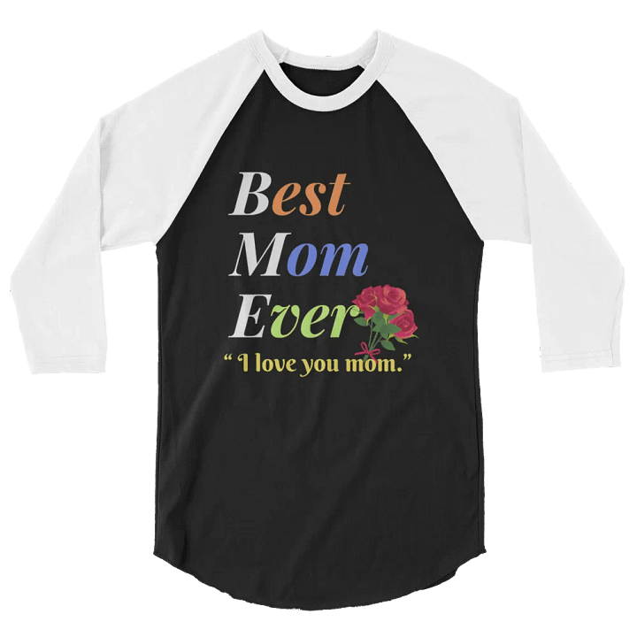 Best Mom Ever Tultex Fine Jersey Raglan Tee product image (2)