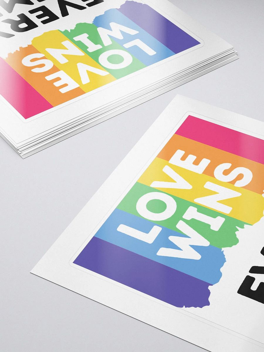 Love Wins Kiss Cut Sticker product image (5)
