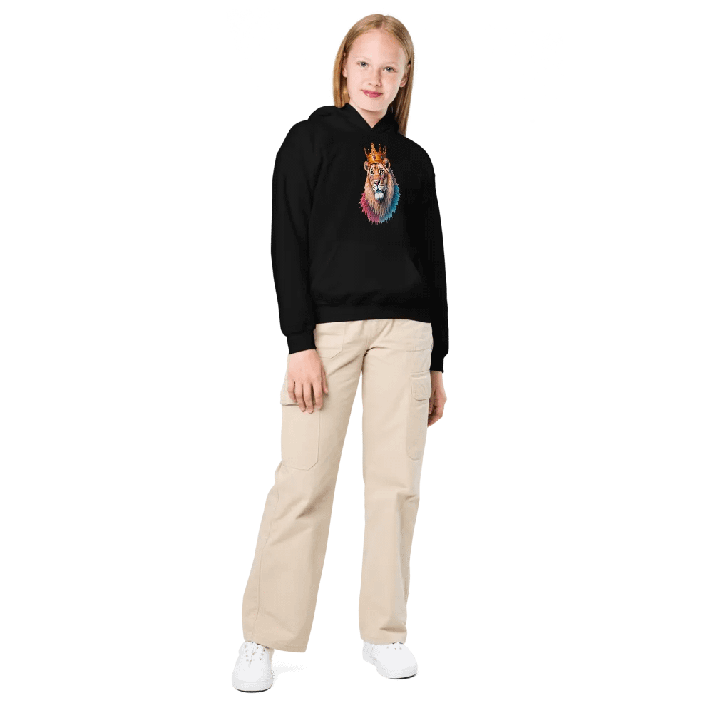 Crowned King Lion Youth Hoodie product image (4)