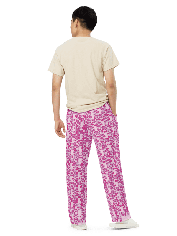 Kiss Me Pattern | All-Over Print Unisex Wide-Leg Pants product image (7)
