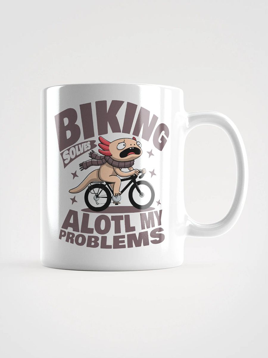 Biking Solves Alotl My Problems – Funny Axolotl Cycling Mug for Bike Lovers product image (1)