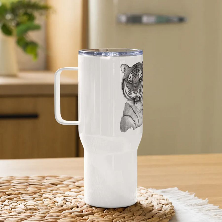 Tiger Drawing Travel Cup product image (10)