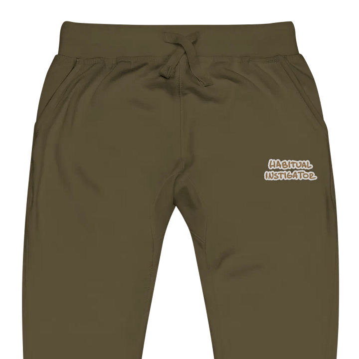 HABITUAL INSTIGATOR (brass bubble design) embroidered fleece joggers product image (5)
