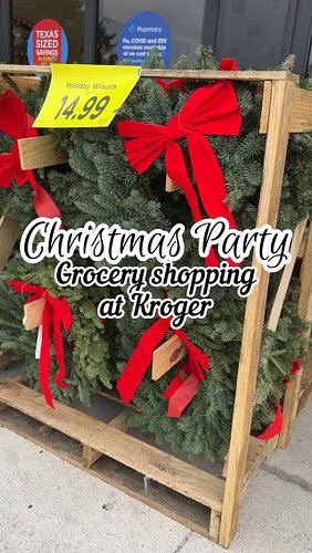 Grocery shopping for my 🎄Alpine Christmas Party🎄at @krogerdfw. New recipes and party details will hit the blog next weekend! ...