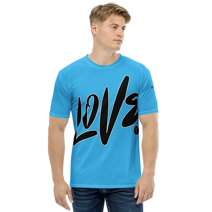 Love & Peace - Blue - Crew Neck T-Shirt product image (1)