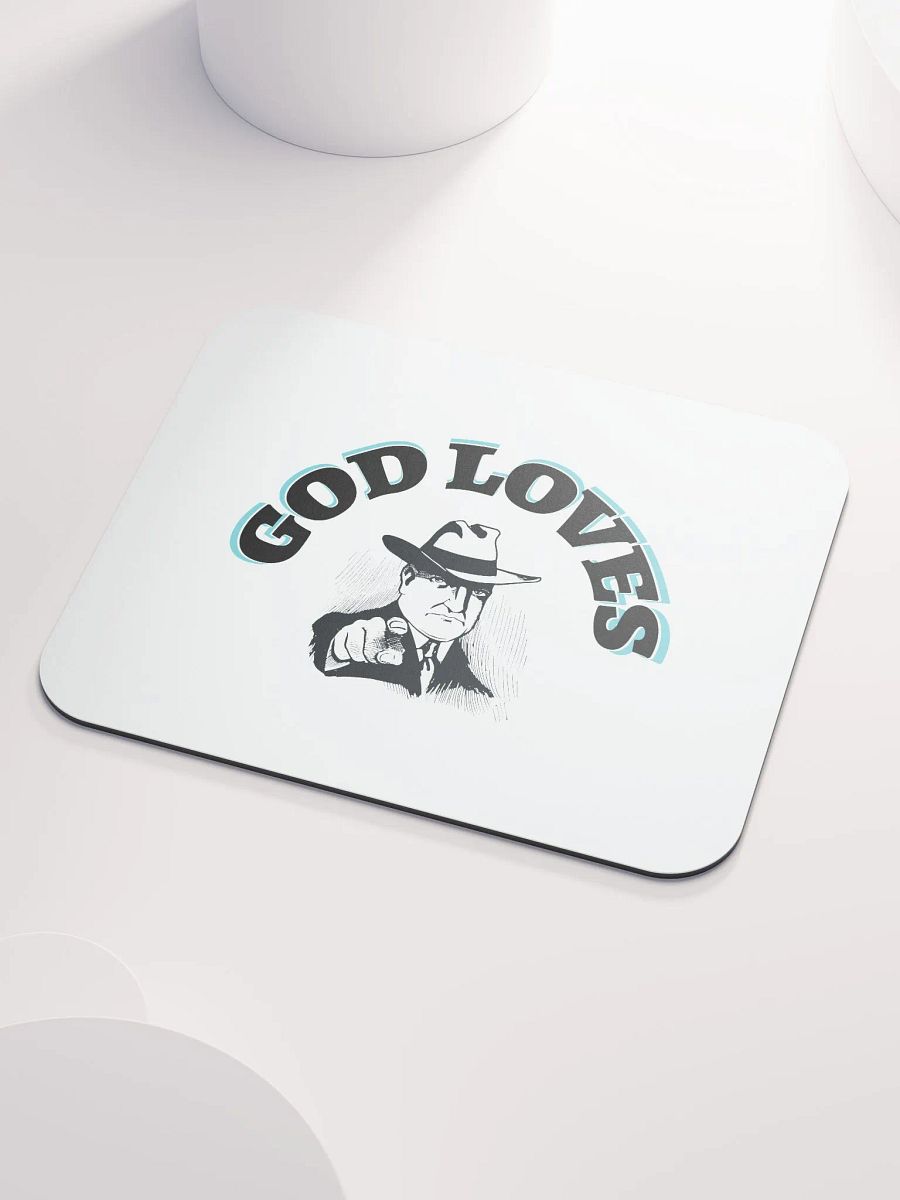 GOD LOVES YOU. Midnight Blue Mouse Pad product image (3)