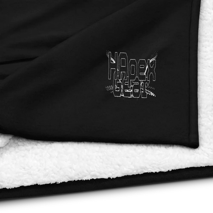 Premium Sherpa Blanket - Embroidered - Black HApex Gear White Logo product image (4)