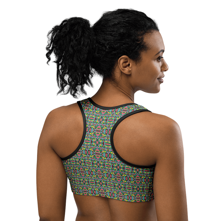 Watermelon Bloom – Customizable Sports Bra product image (2)