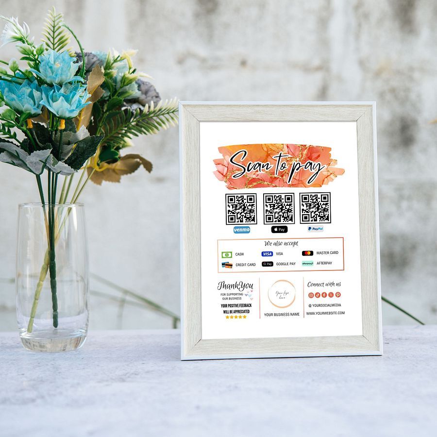 Alani - Scan To Pay QR Code Sign Template product image (8)