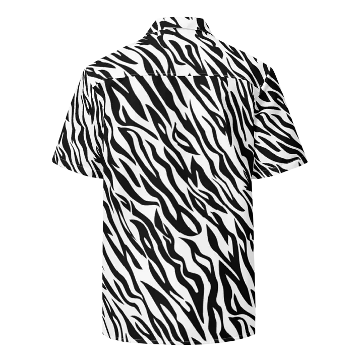 Bold Zebra Print Short-Sleeve Button-Down Shirt product image (2)
