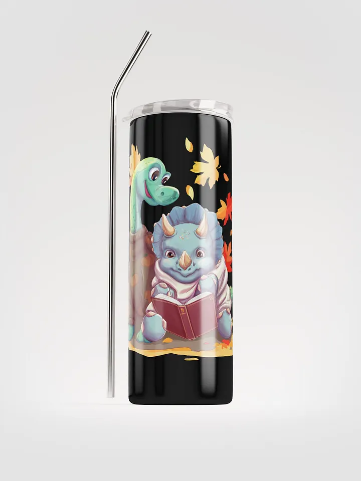 Fall Dino Water Bottle with Straw product image (2)
