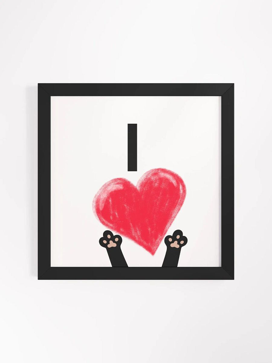 I Love Cats Framed Print product image (2)