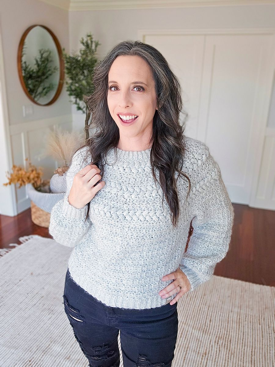 Macchiato Sweater Pattern Tutorial - Easy Puff Yoke Crochet Sweater (9 Sizes) product image (6)