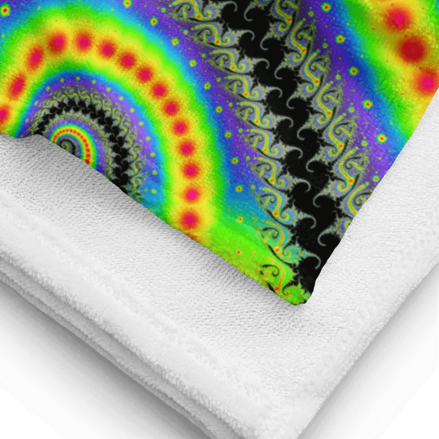 Fractal Bath Towel - Fluorescent Nebula product image (5)