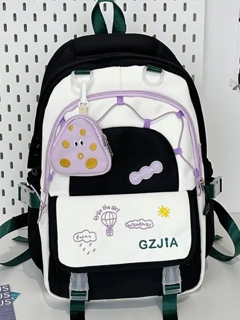 Simple And Lightweight Large Capacity Contrast Color Backpack - VIA Onlineshop product image (5)