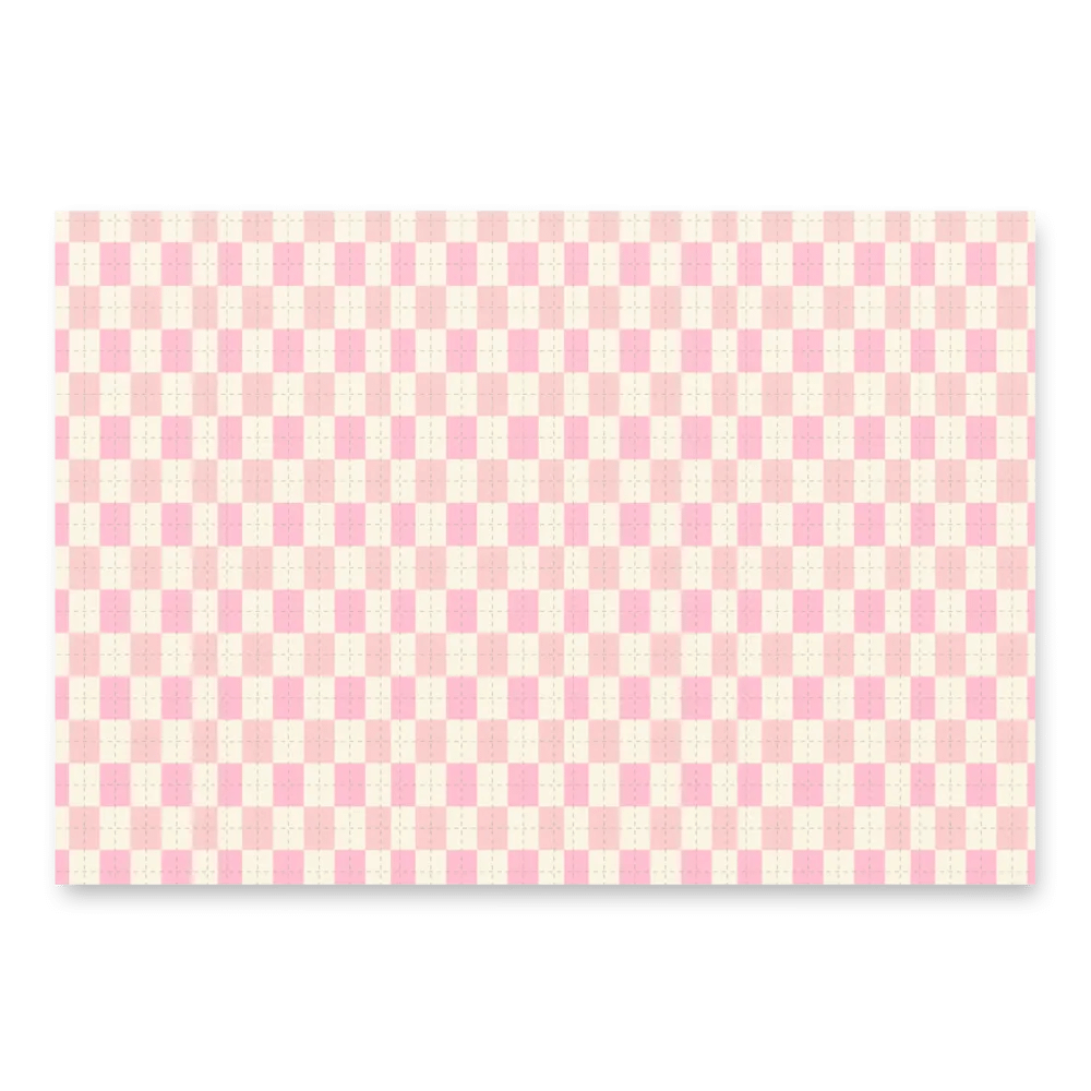 Soft Pink Checkered Gift Wrap Set (Set of 3) product image (2)