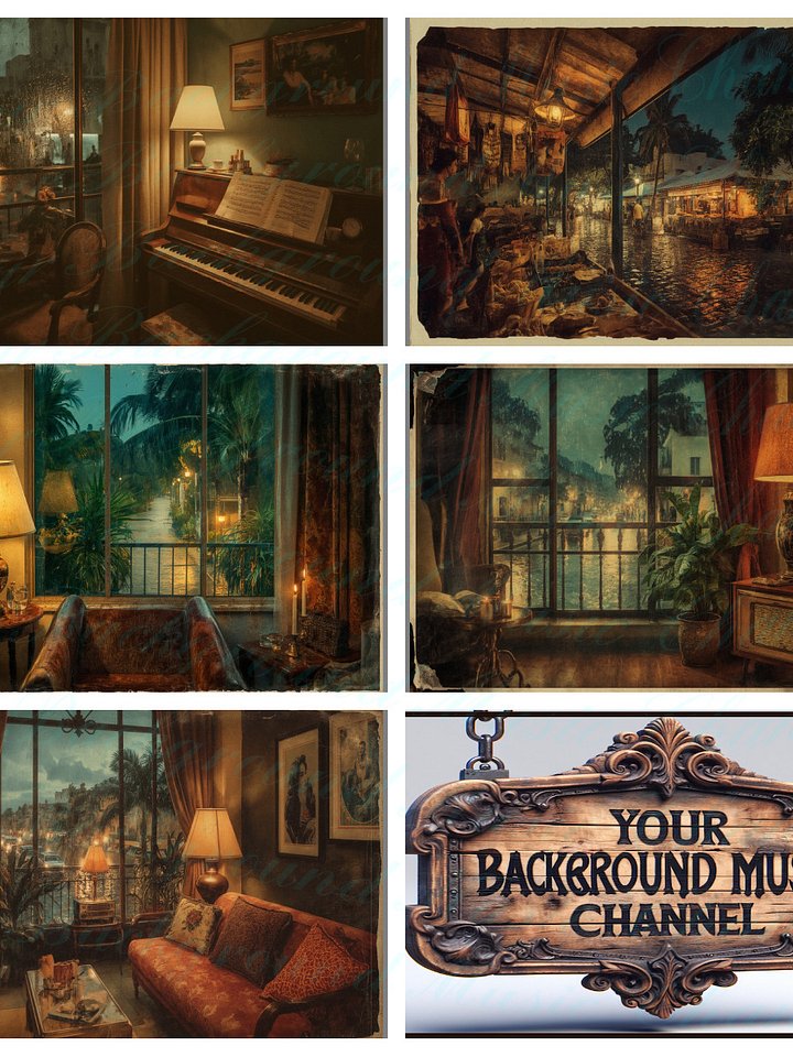 Late Night Bossa Nova Music (Episodes 6–10) • 5 Vintage Rio Images • 3 Sizes Each • Pro Photo Bundle (15 Files) product image (1)