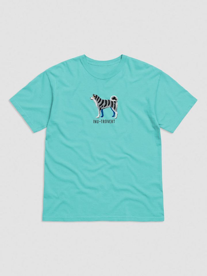 Inu-Trovert T-Shirt(Embroidered) of a Japanese Akita(Blue Brindle) product image (17)