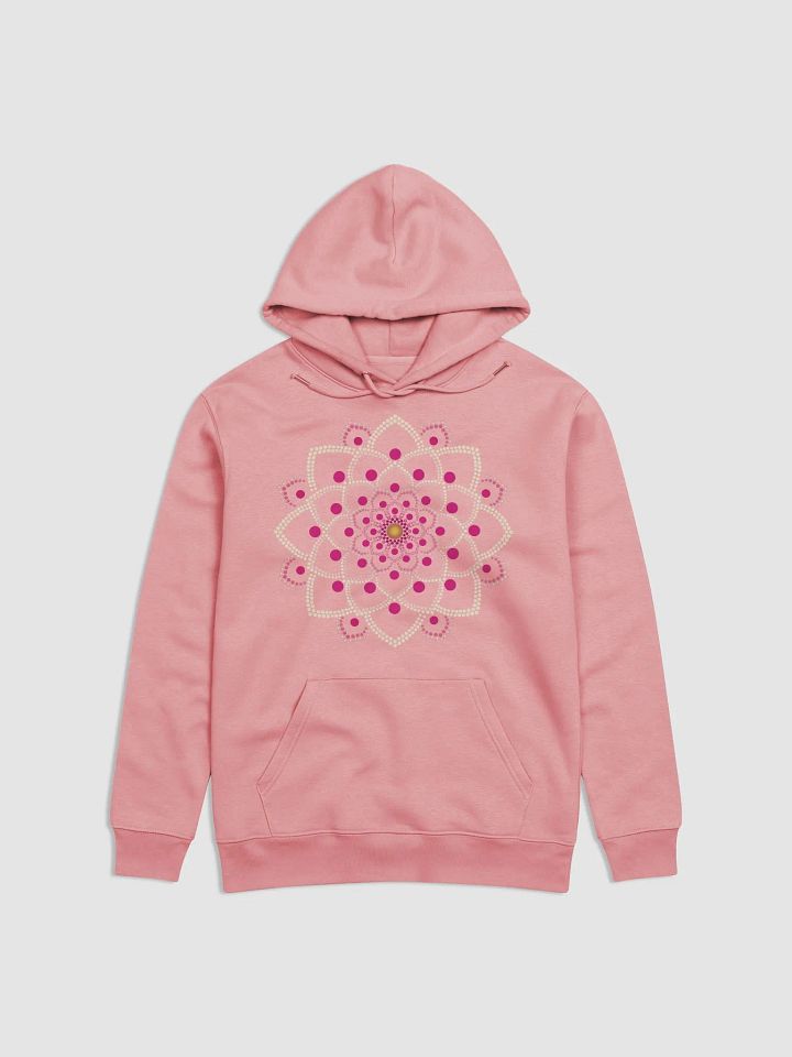 Simple Pink Dot Mandala Unisex Eco Hoodie product image (7)