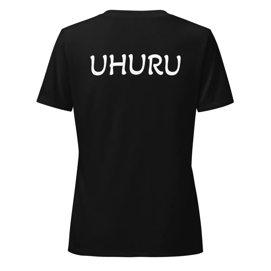 Uhuru - Women's Black Colourful African Map Tee product image (2)