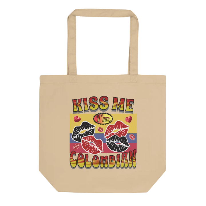 Kiss Me I'm Colombian Flag Tote Bag product image (1)