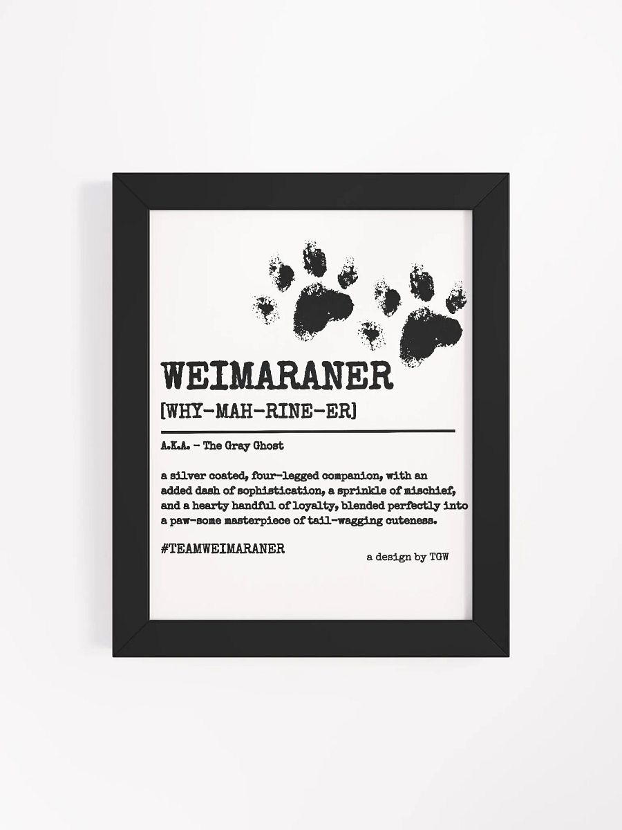 Definition of Weimaraner V2 - Framed Print product image (31)