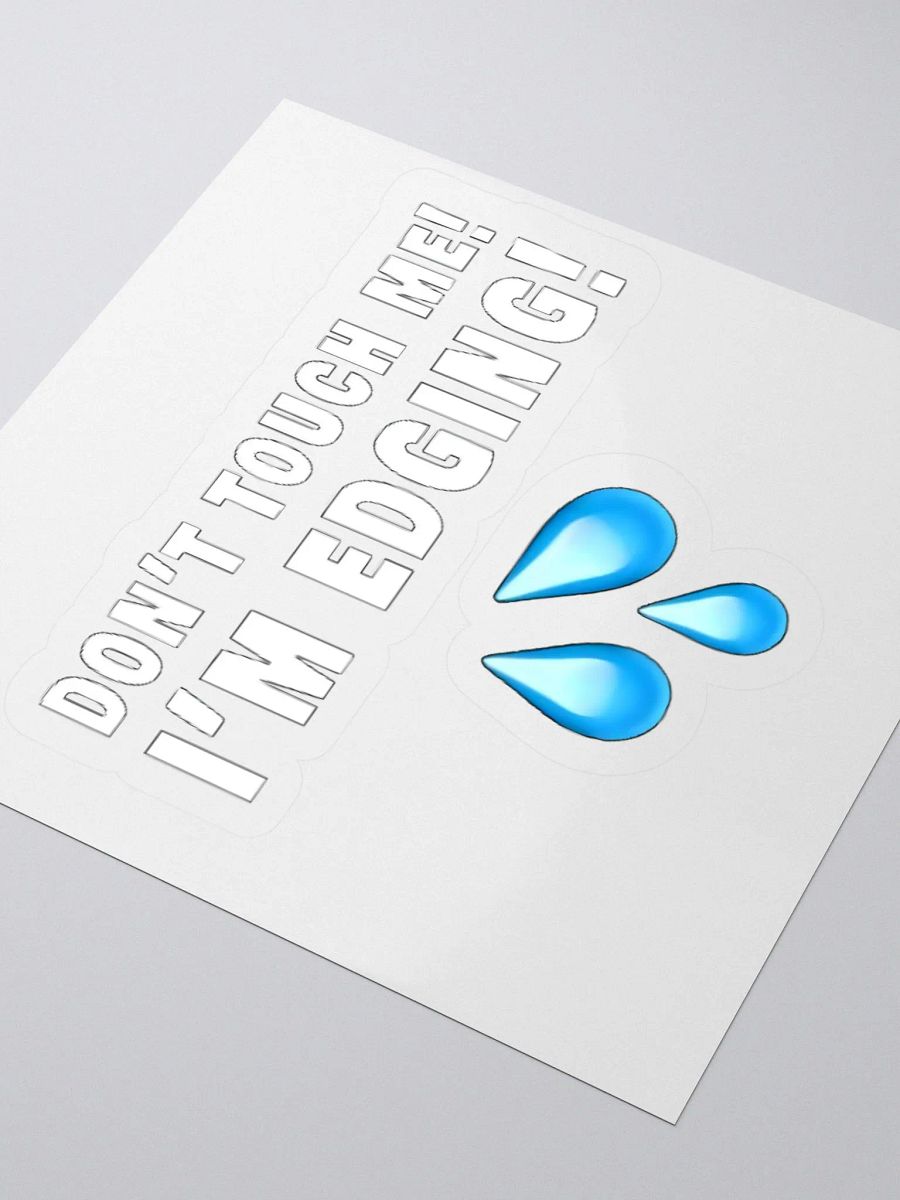 Don't Touch Me I'm Edging Sticker product image (3)