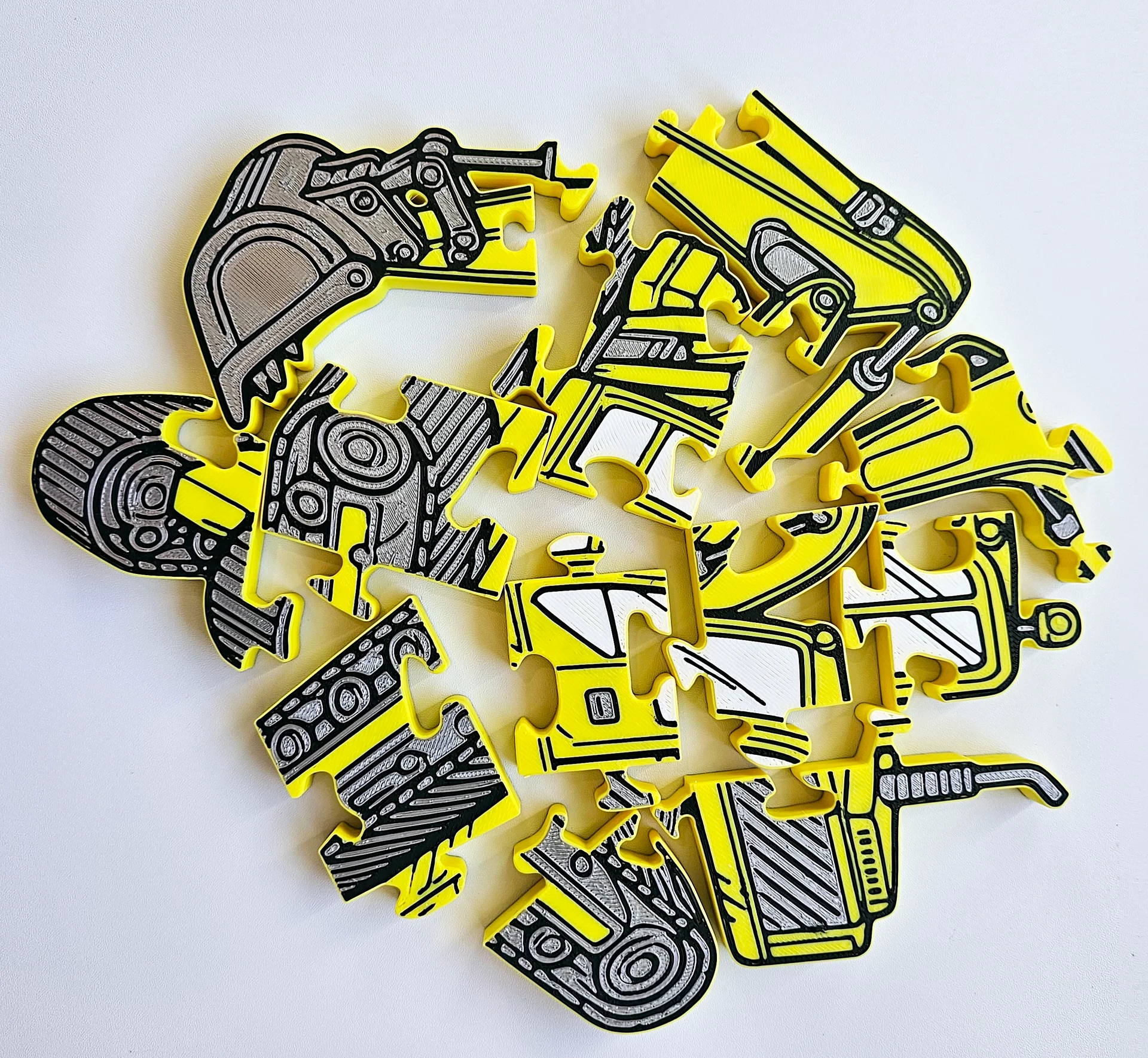 Excavator 3D Printed Jigsaw Puzzle – A Heavy-Duty Challenge for Kids! product image (2)