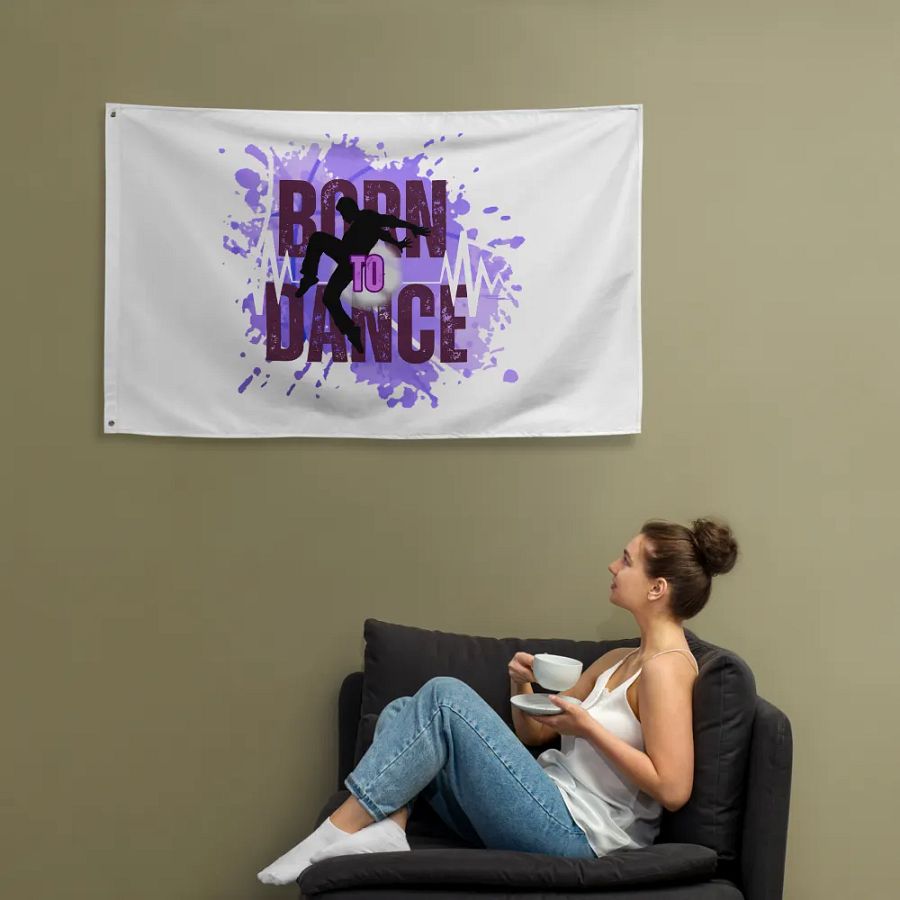 Born to Dance His Silhouette Flag product image (12)
