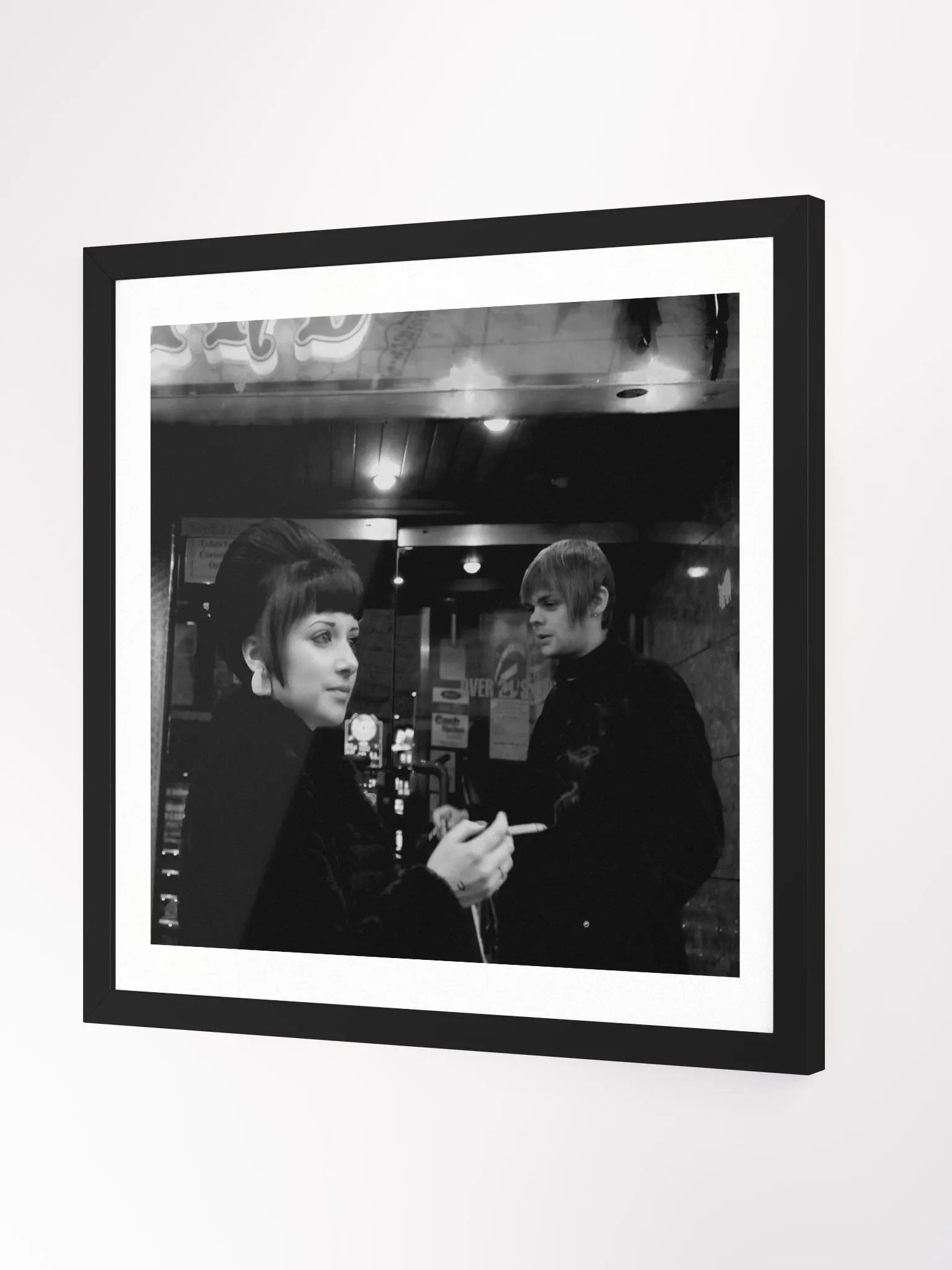 Framed Square Print Mod Couple - ON SALE product image (2)