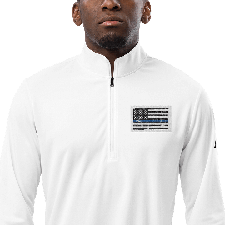 Nik The Hat | Adidas Quarter Zip Pullover – Summer ’25 BACK THE BLUE Edition product image (1)