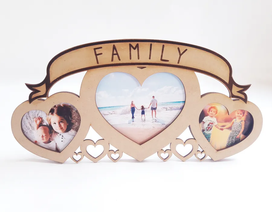 Heart Shaped Photo Frame (2 Sizes) - Laser Cut Files product image (4)